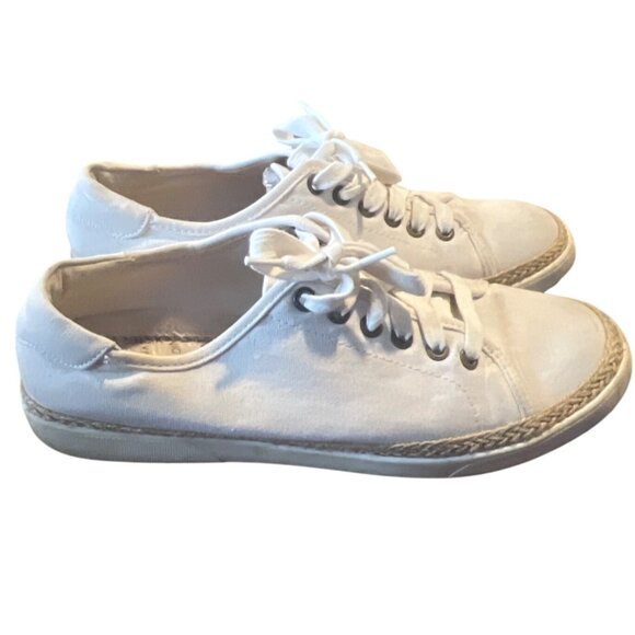 Vionic Shoes - Vionic Womens White Canvas Sneakers W/ Rope Detail Size 11 Casual Shoes